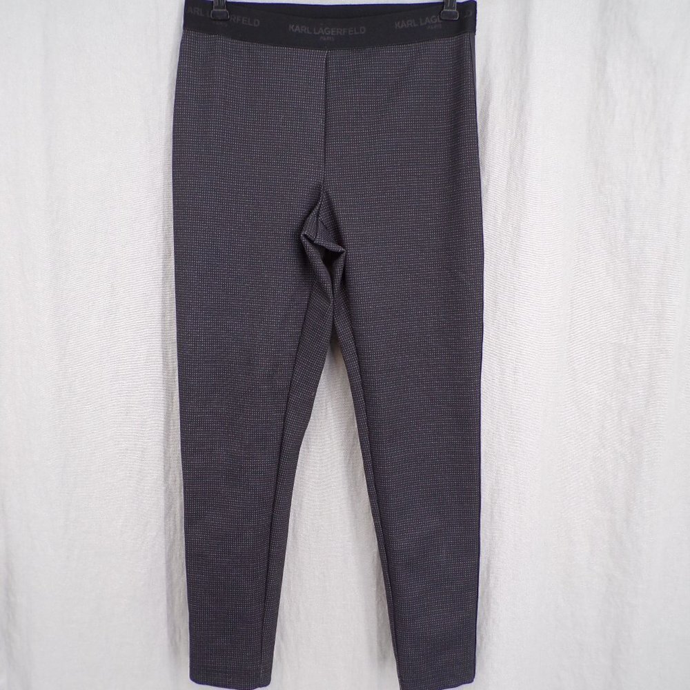 Karl Lagerfeld Paris Women's Stretch Knit Ankle Leggings - size 10